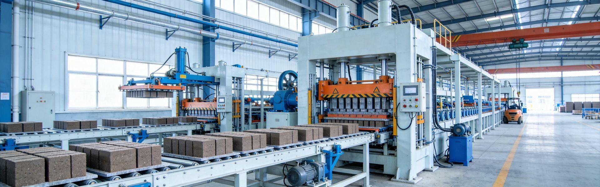 Vue panoramique de l'usine de machines à brique, fabricant chinois